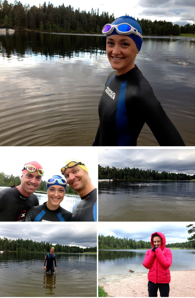 Svømmeøkt i Landfalltjern