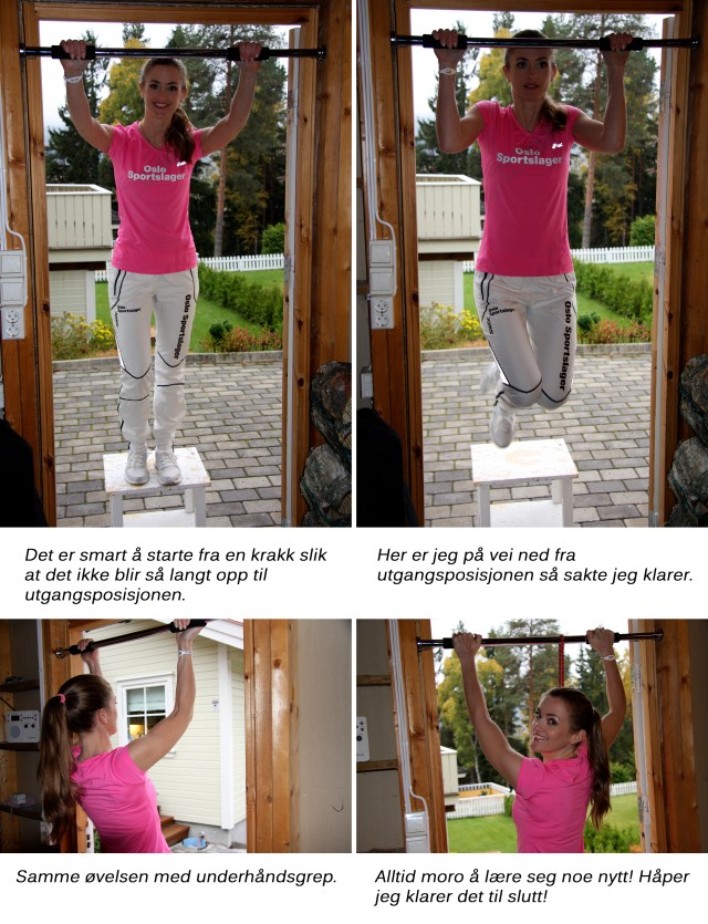Øver på pull ups og chin ups