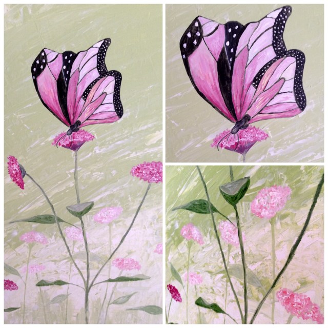 Nytt maleri med sommerfugl 1