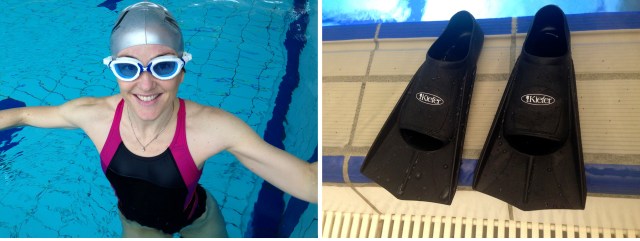 Svømmetrening med svømmeføtter 2