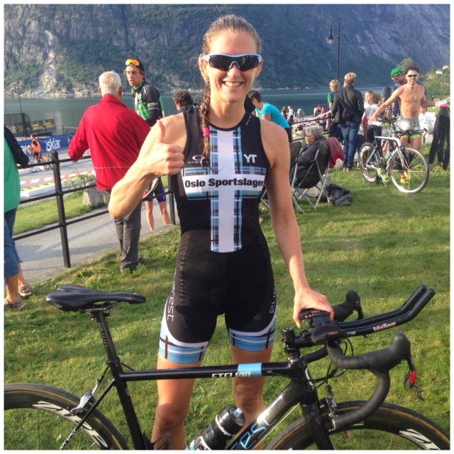 I mål på Eidfjord Mini Triathlon