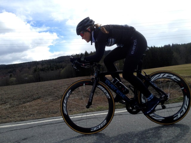 Første tur på temposykkel