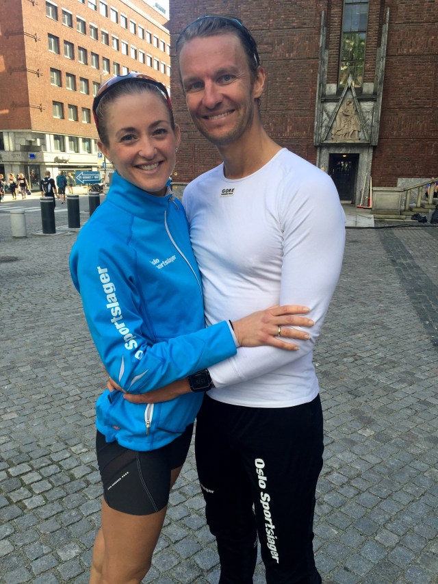 Etter målgang Oslo halvmaraton 2015