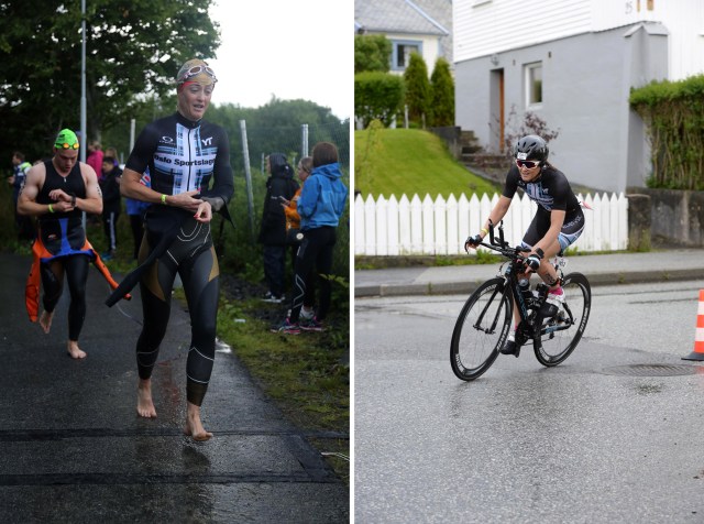 Trude Wermskog Stormo Ironman Haugesund 2016 etter svøm og ut på sykkel